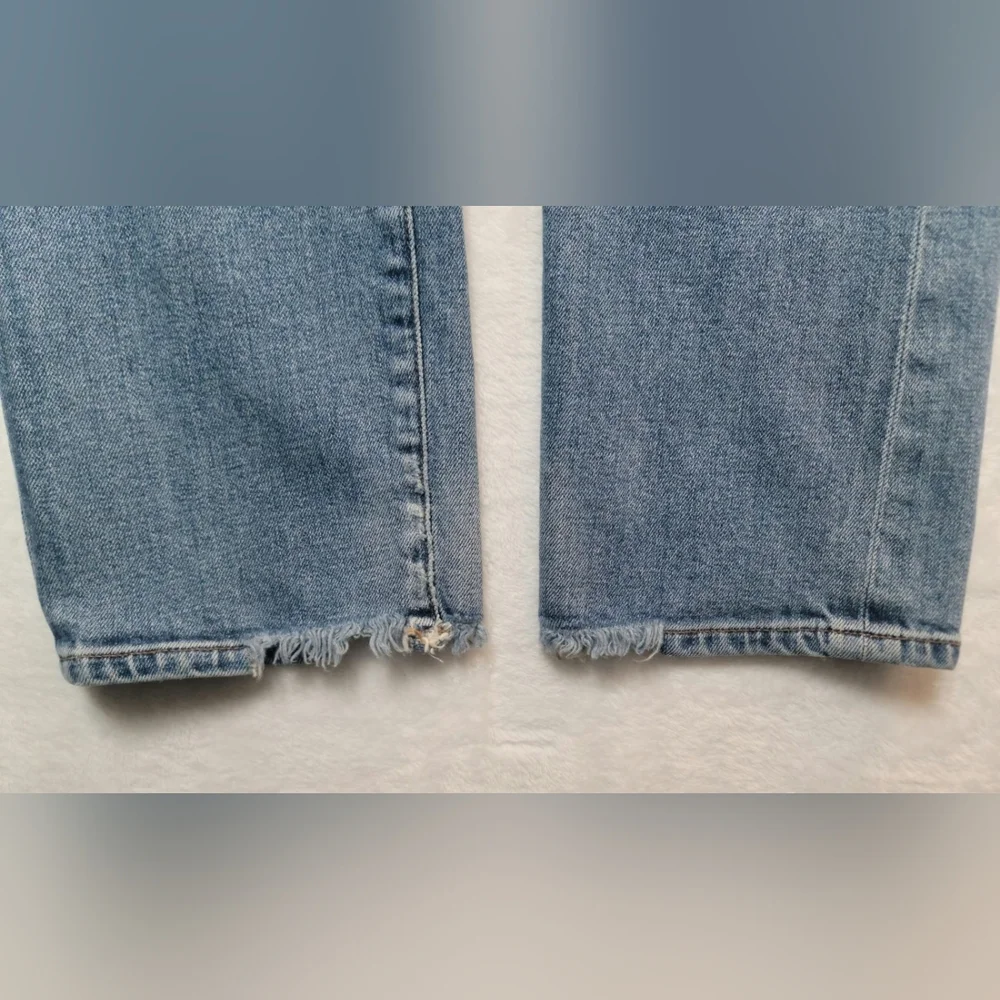 Citizens Of Humanity Emerson Slim Boyfriend Jean Sz 27 Distressed Raw Frayed Hem - Picture 9 of 15